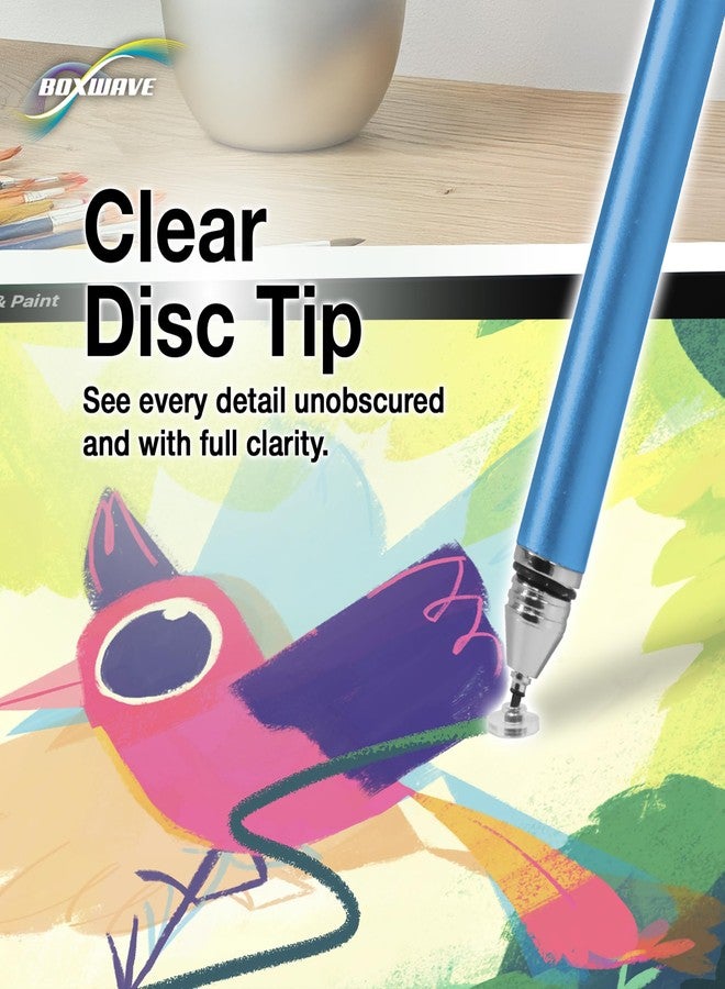 BoxWave Stylus Pen Compatible With ONN Tablet (8 in) - FineTouch Capacitive Stylus, Super Precise Stylus Pen - Lunar Blue - Image 4