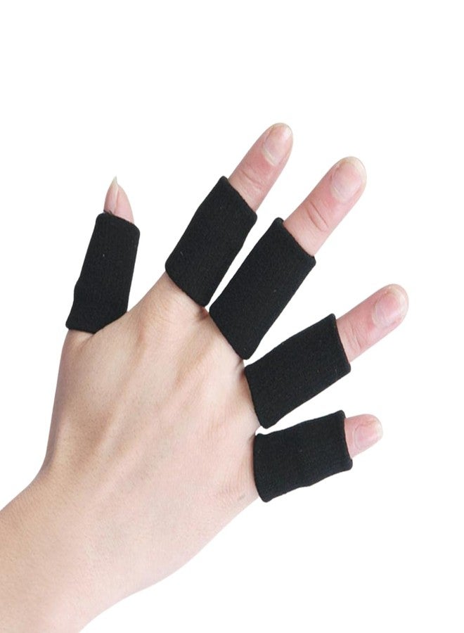 Prokick Finger Support Sleeve Protector with Comfortable Cushion Pressure for Cricket, Exercise, Gym Fitness, Volleyball, Badminton and Tennis, men & women 5 pc - Black (Free Size) - Image 3