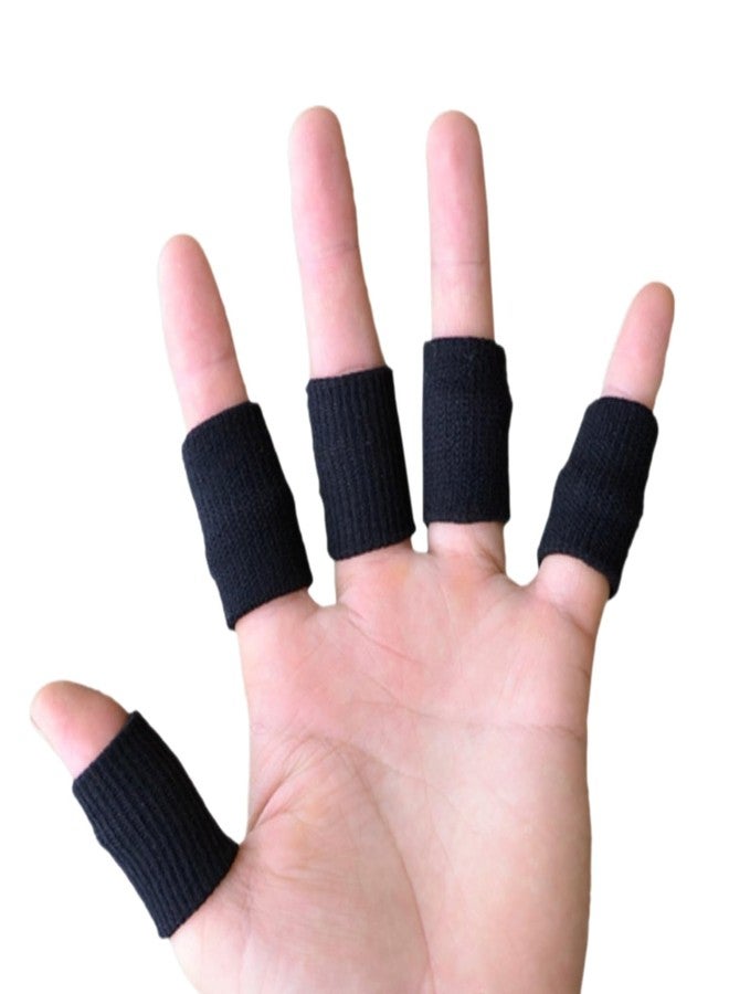 Prokick Finger Support Sleeve Protector with Comfortable Cushion Pressure for Cricket, Exercise, Gym Fitness, Volleyball, Badminton and Tennis, men & women 5 pc - Black (Free Size) - Image 1