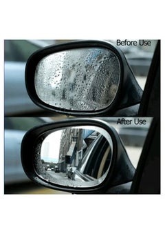Generic 2 Pieces Anti Fog Film Car Rearview Mirror Film Rainproof Waterproof Film Protective Mirror Film Anti Fog HD Clear Nano Coating for Universal Car Mirrors and Side Windows  - Image 3