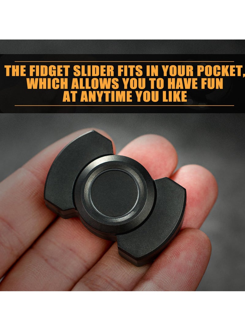 SOLARAE Premium Metal Fidget Slider and Fidget Spinner Toy, for Adults and Children Little Magnetic EDC,Mini Shuffle Toy for Adult Men Women - Image 2