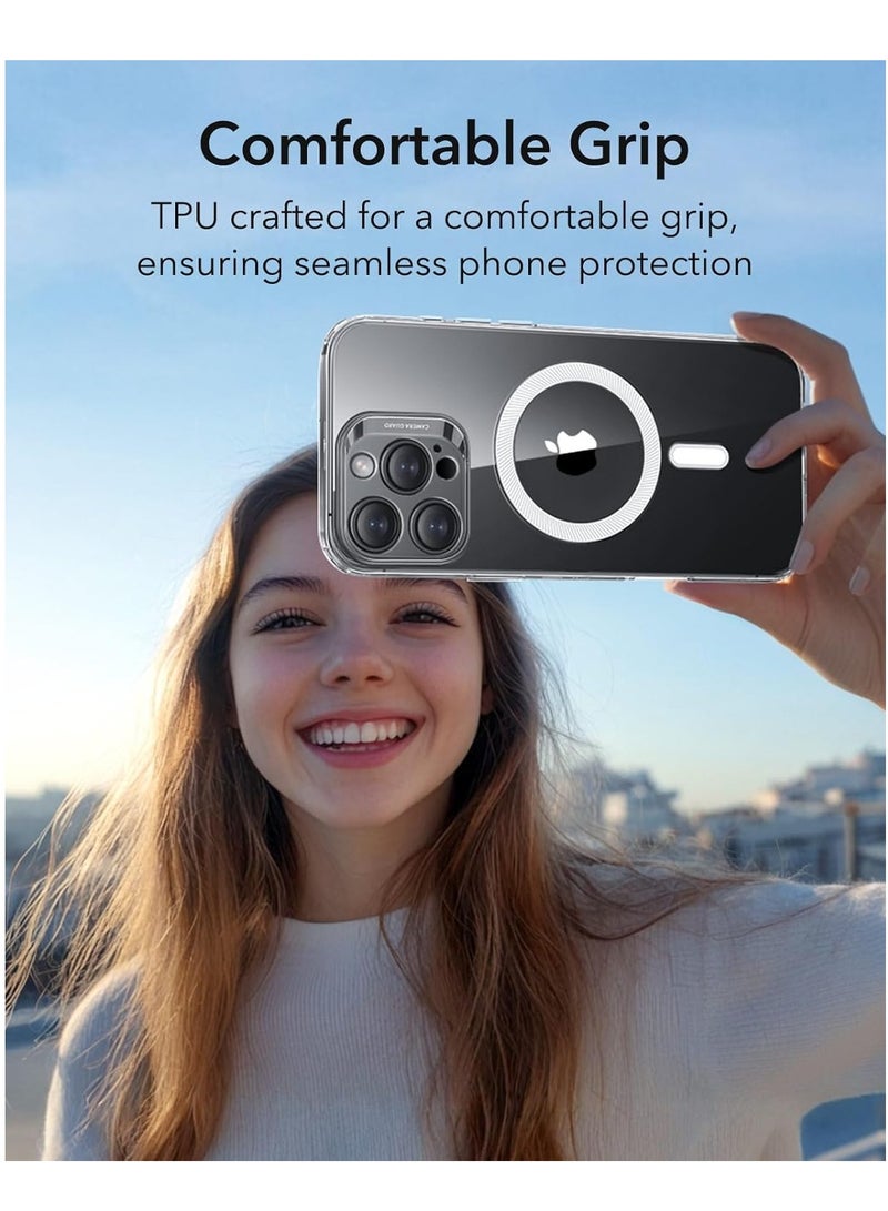 ELTRAZONE iPhone 16 Pro Max Case - MagSafe Compatible, Shockproof Thin Cover with Camera Protection, Resists Yellowing and Scratches - Clear - Image 4