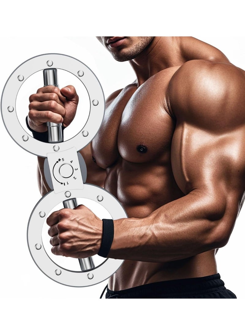 INSIJAM Rotating Burn Machine Forearm Strength Trainer 12 Pounds Rotating Arm Machine w/ 360 Degree Rotating Grips, Shoulder Workout Adjustable Resistance Spinning Burn Rotator Machine for Exercise - Image 1