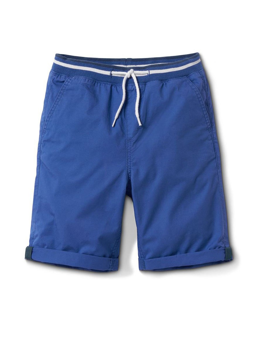Tchibo - Kids Boy Plain Drawstring Short, Blue and White - Image 1