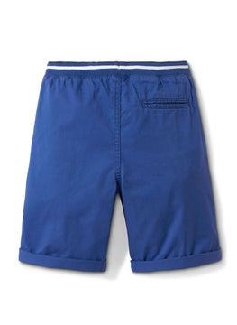 Tchibo Kids Boy Plain Drawstring Short, Blue and White  - Image 3