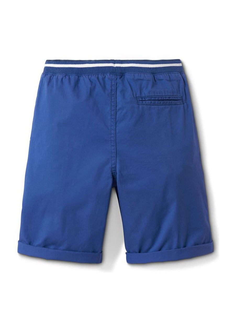 Tchibo - Kids Boy Plain Drawstring Short, Blue and White - Image 1