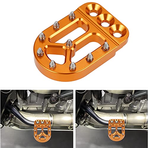 NICECNC Orange Brake Pedal Lever Pad Extender Compatible with KTM 390 Adventure 2020-2023,790/890 Adventure/R/S 2018-2023,690 Enduro R 2008-23,690 SMC R2019-23,1290/1190/1090/1050/990/950 Adventure - Image 1