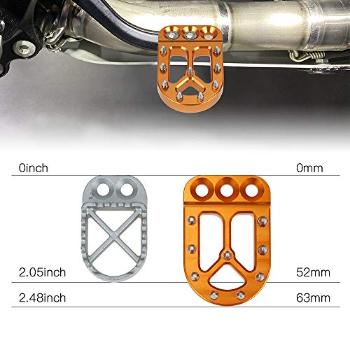 NICECNC Orange Brake Pedal Lever Pad Extender Compatible with KTM 390 Adventure 2020-2023,790/890 Adventure/R/S 2018-2023,690 Enduro R 2008-23,690 SMC R2019-23,1290/1190/1090/1050/990/950 Adventure - Image 3
