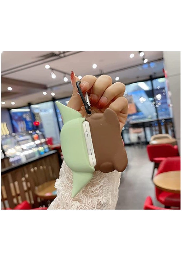 Compatible with AirPods 4 Case Soft Silicone Shockproof Cover for AirPods 4th Generation (2024), New 3D Cute Cartoon Creative Fun Case with Keychain Design  - Image 2