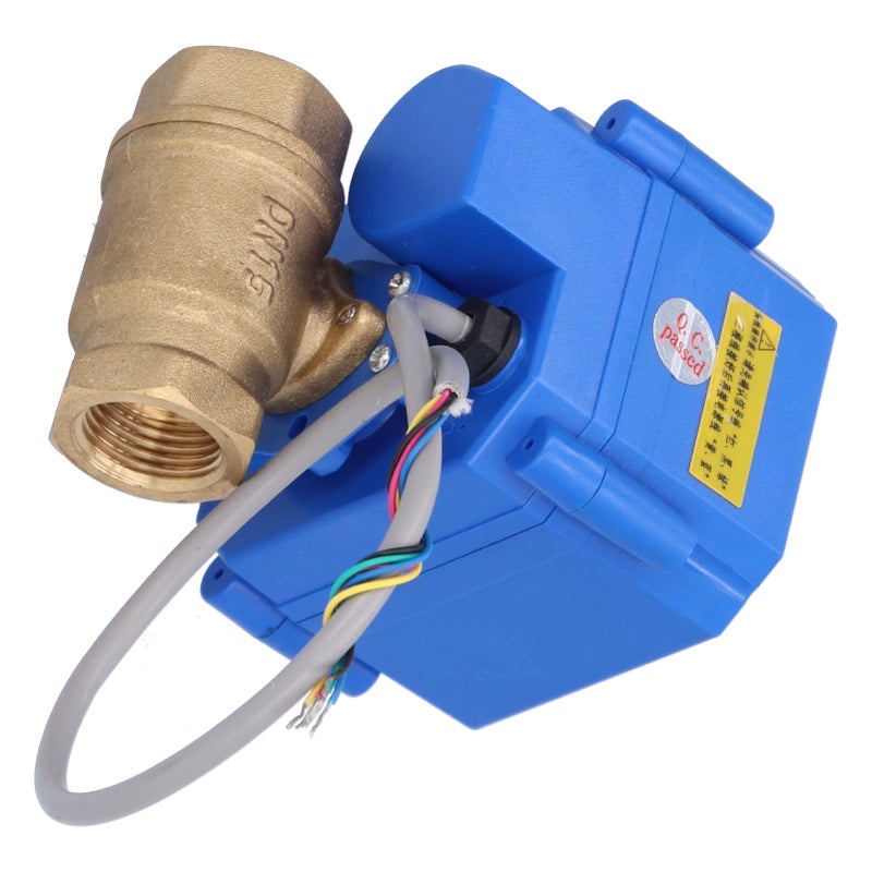 Electric Ball Valve BSP Mini Brass Motorized 5 Wire DC12V Through with Switch Indication - Image 3