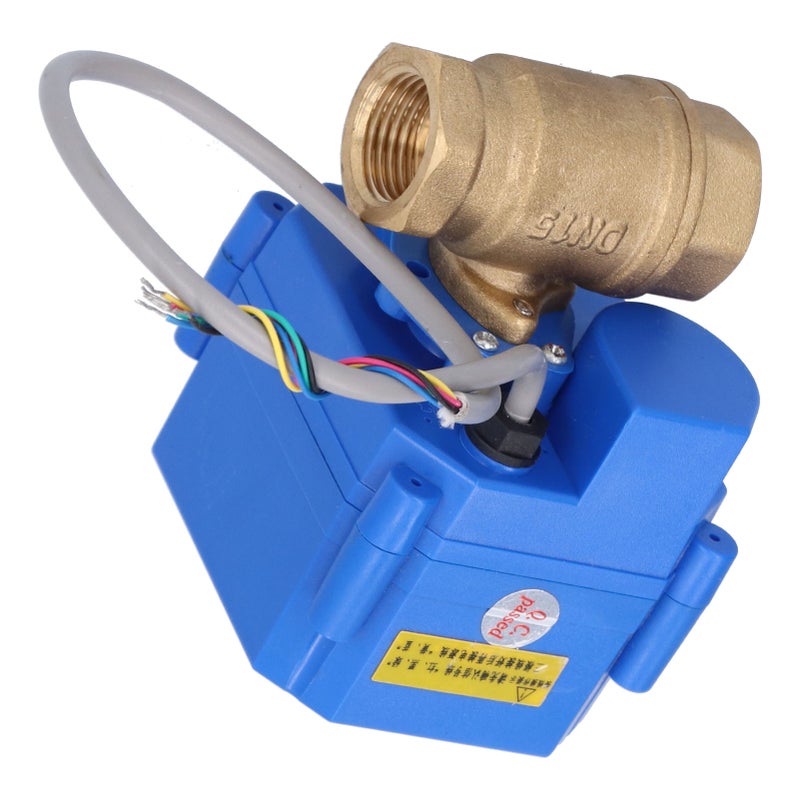 Electric Ball Valve BSP Mini Brass Motorized 5 Wire DC12V Through with Switch Indication - Image 4