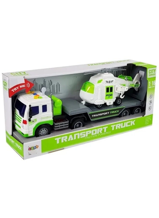 شاحنة النقل تعمل بالسحب 1/16 مع هليكوبتر - WY571D - Image 4