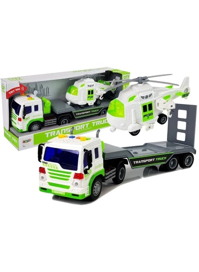 شاحنة النقل تعمل بالسحب 1/16 مع هليكوبتر - WY571D - Image 3
