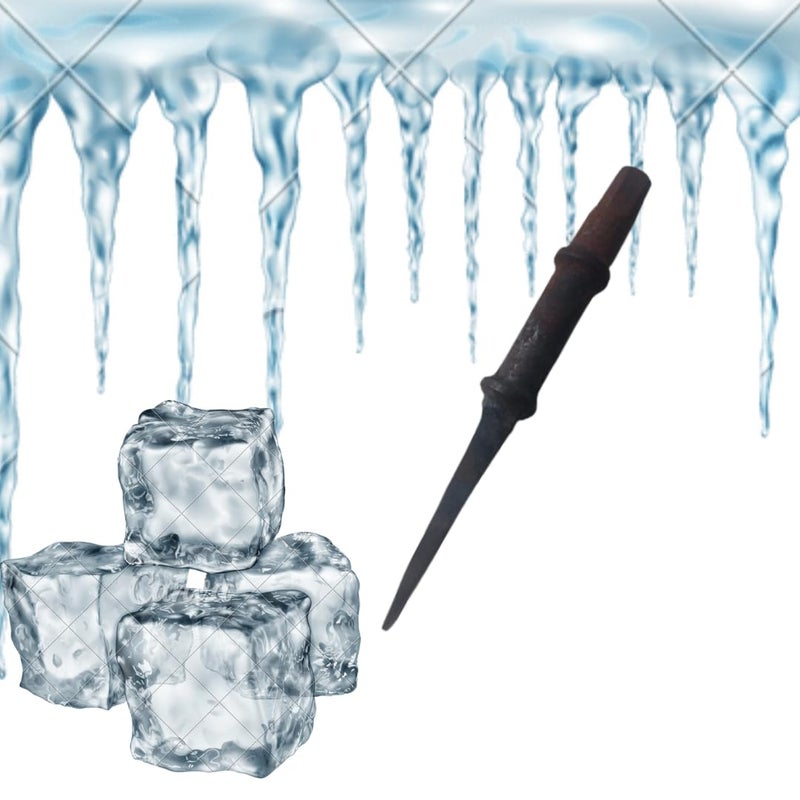 simsnura Simsnura Iron Ice PickPuncher Piercing Tool Heavy Duty Indian Iron Ice Pick Tool for Breaking Professional Bartender Ice Pick for Bar and Kitchen Iron Ice Crusher Brown 7inch - Image 2