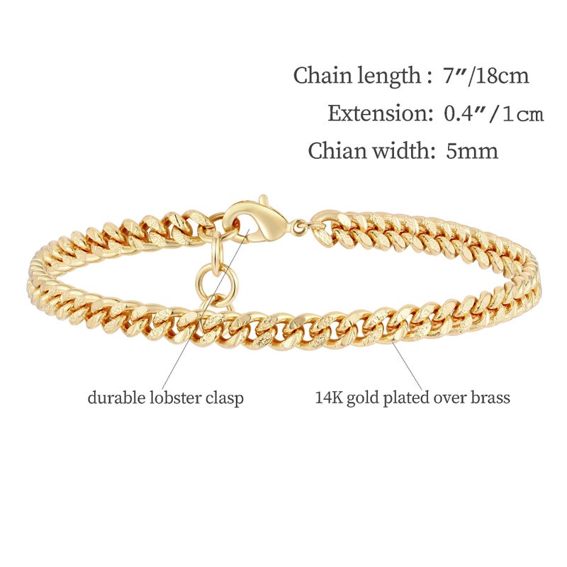 VACRONA Gold Tiny Beaded Bracelet 14K Gold Plated Chain Bracelets for Women Handmade Clip Link Trendy Tiny Pearl Bracelet Adjustable Chain Jewelry Gifts - Image 4