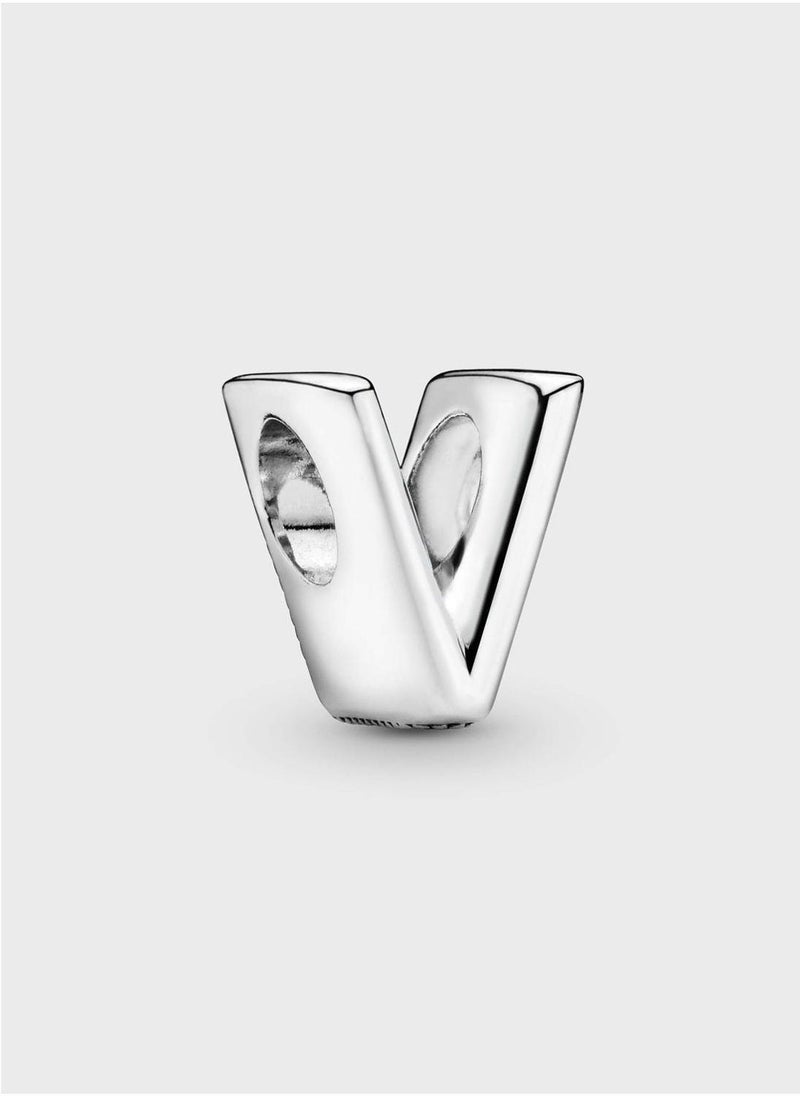 PANDORA Letter V Alphabet Charm  - Image 1