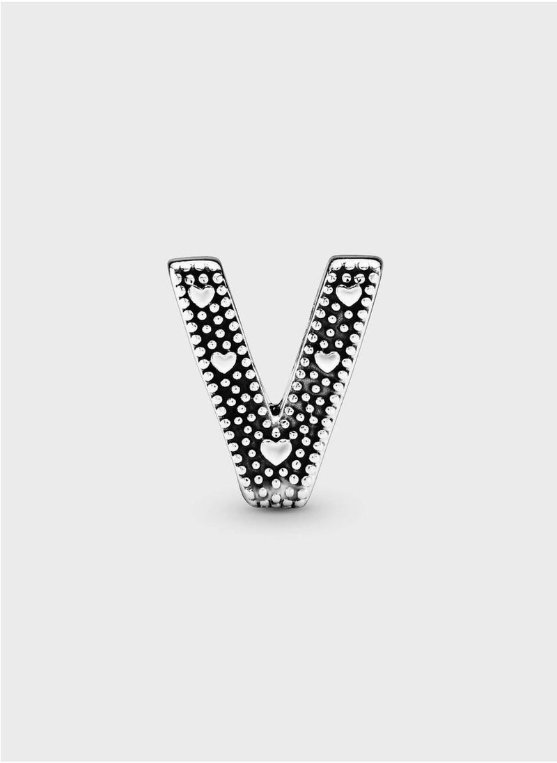 PANDORA Letter V Alphabet Charm  - Image 2