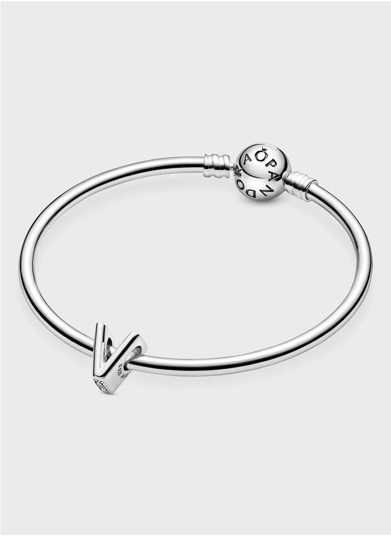 PANDORA Letter V Alphabet Charm  - Image 4