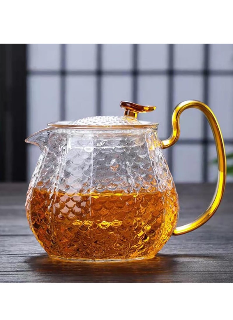 Beauenty 5 Piece Glass Tea Set with Removable Infuser, Borosilicate Glass Tea Kettle, Teapot Set, Tea Cup Set, Coffee Tea Gift Sets, 1 Teapot 600ml and 4 Cups 120ml  - Image 3