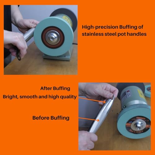 AmaCupid Elastic Polyurethane Buffing Wheels 6 Inch 2000 Grit. for Mirror Polished Stainless Steel, Copper etc. Silicon Carbide Abrasive. for Bench Grinder Polishing Machine. 1/2 Inch Arbor - Image 2