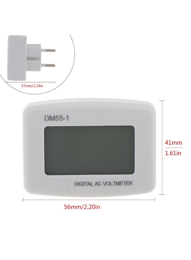 AC 80-300V LCD Digital Display Voltmeter Testers Voltage Meter EU Plug Volt Meter  - Image 2