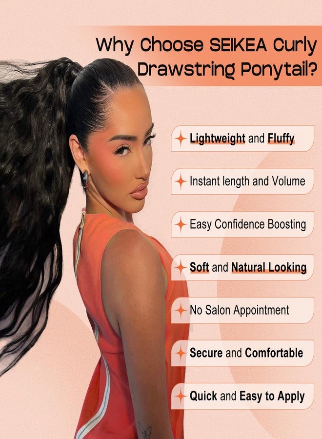 سيكيا وصلة شعر ذيل حصان من سيكيا، PT005 إيزابيلا، طول 22 بوصة، شعر بوهيمي مجعد برباط، خفيف ومنفوش، متعدد الطبقات، وصلات شعر بمشبك، شعر صناعي بني فاتح مع خصلات شقراء فاتحة - Image 4