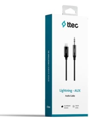 TTec - 1mt Aux - Lightning Converter Iphone Aux Cable for Speaker Car Headphone Iphone Aux Cable - Image 1