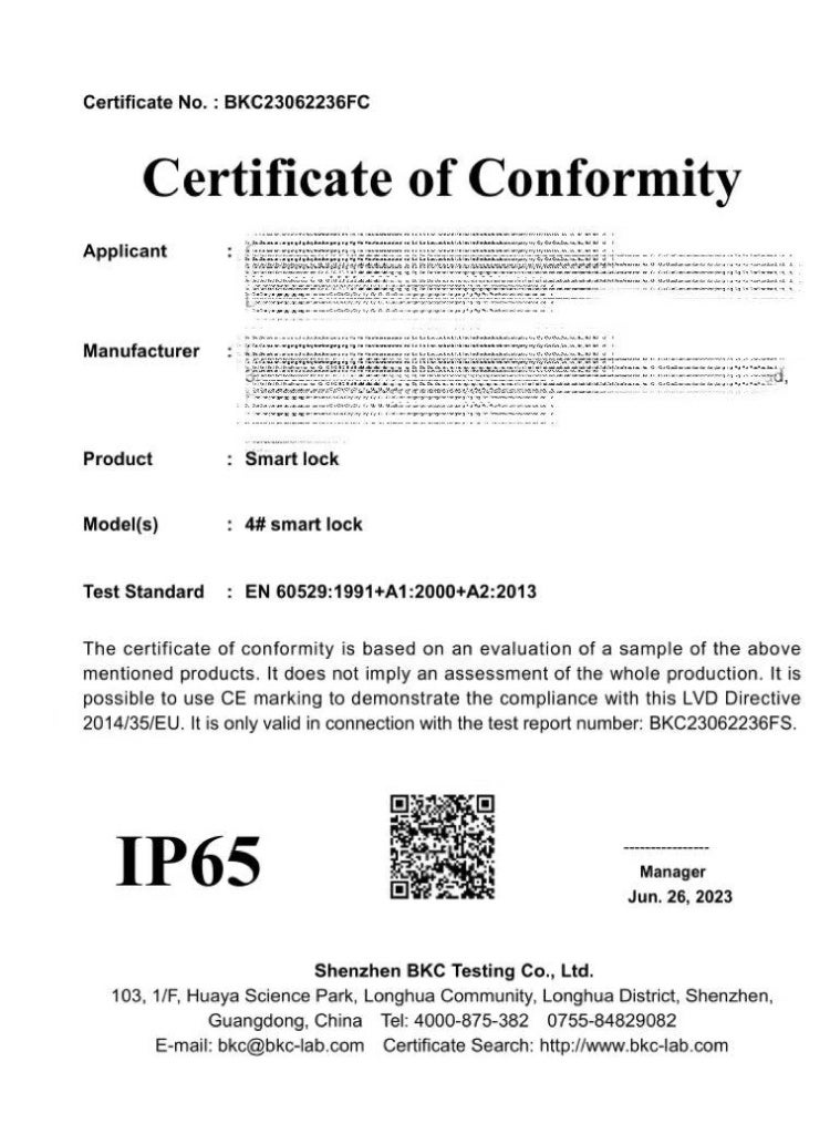 A-Link Smart Door Lock | IP65 Waterproof & Rustproof Fingerprint Lock | Remote Control via TTLock Bluetooth App over Bluetooth | 4*AA Batteries & 6 Access Cards Included - Image 4