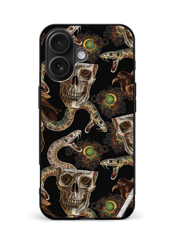 VR CREATIVE Protective Case Cover For Apple iPhone 16 Horror Art Design Multicolour