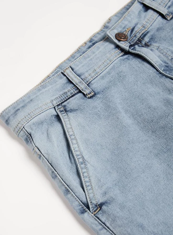 HIGH STAR light blue Men Denim Cargo for Men | Best Price UAE