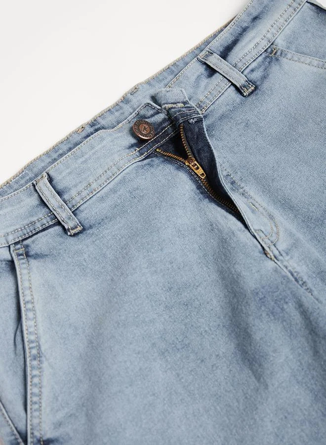 HIGH STAR light blue Men Denim Cargo for Men | Best Price UAE