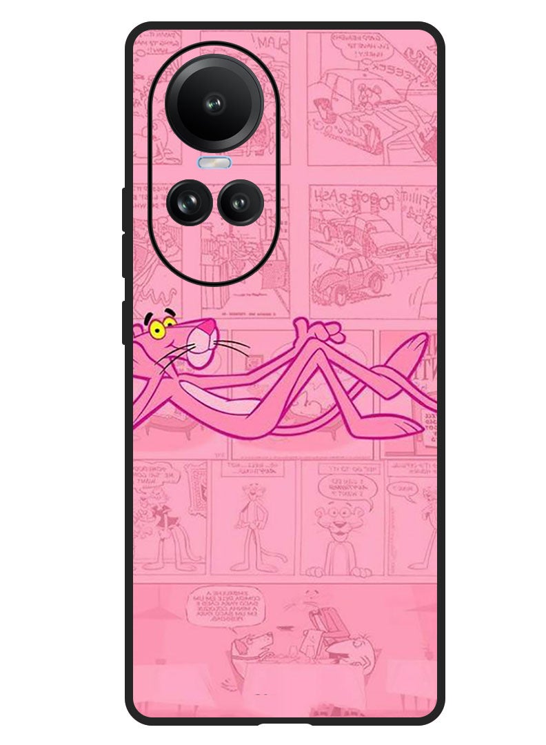 Theodor Protective Case Anti Scratch Shock Proof Bumper Cover For Oppo Reno 10/10 Pro Pink Panther - Image 1