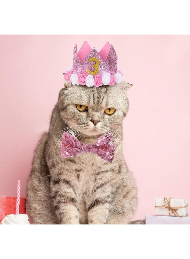 AIWANTO Dog & Cat Birthday Costume Hat – Cute Pink Pet Party Headdress for Dogs and Cats, Fun Birthday Outfit & Celebration Accessories - Image 5