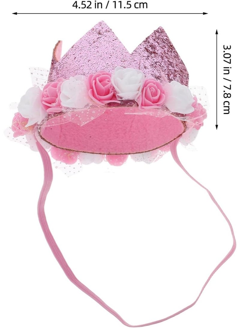 AIWANTO Dog & Cat Birthday Costume Hat – Cute Pink Pet Party Headdress for Dogs and Cats, Fun Birthday Outfit & Celebration Accessories - Image 3