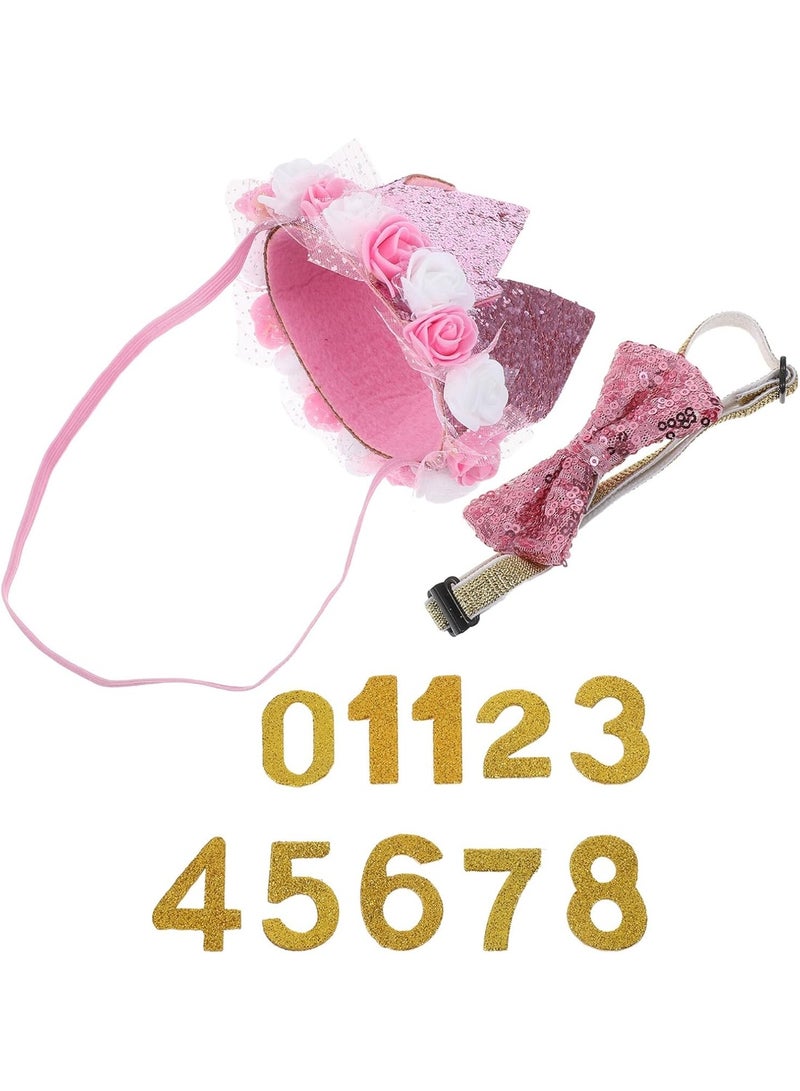 AIWANTO Dog & Cat Birthday Costume Hat – Cute Pink Pet Party Headdress for Dogs and Cats, Fun Birthday Outfit & Celebration Accessories - Image 2