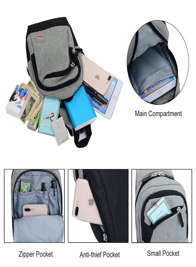 Peicees Mini Sling Bag for Women Mens Convertible Crossbody Backpack Small Shoulder Bag Chest Daypack with Zipper Strap - Image 5