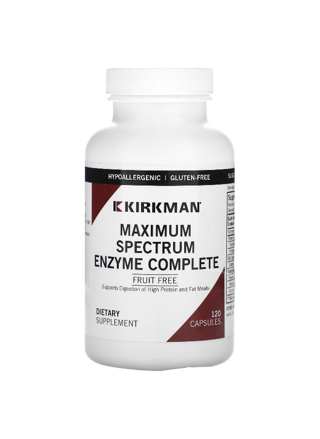 Kirkman Labs - Kirkman Labs, Maximum Spectrum Enzyme Complete, 120 Capsules - Image 1
