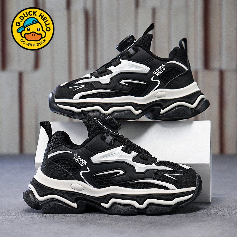 Little Yellow Duck Children'S Shoes 2025 Spring New Boys And Girls Dad'S Shoes Breathable Mesh Lightweight Boys And Girls Sports Shoes Trendy - Image 4