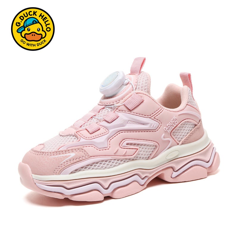 Little Yellow Duck Children'S Shoes 2025 Spring New Boys And Girls Dad'S Shoes Breathable Mesh Lightweight Boys And Girls Sports Shoes Trendy - Image 1