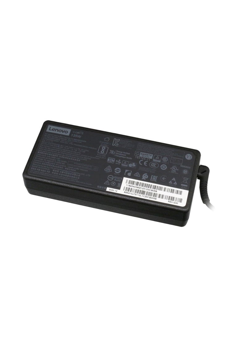 Terabyte Lenovo 20V 6.75A 135W Laptop Charger, UK Power Cable, Compatible with Thinkcentre, Black - Image 1