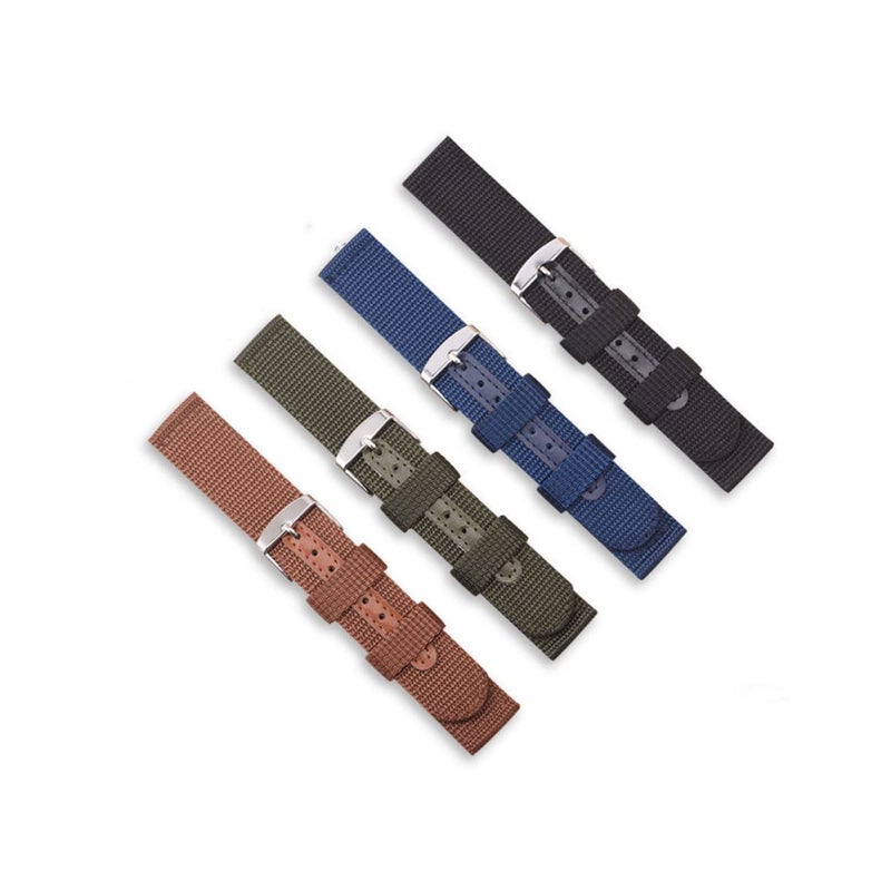 Breathable Lightweight Nylon Sports Watch Strap Comfortable Black Medium Size - Image 3