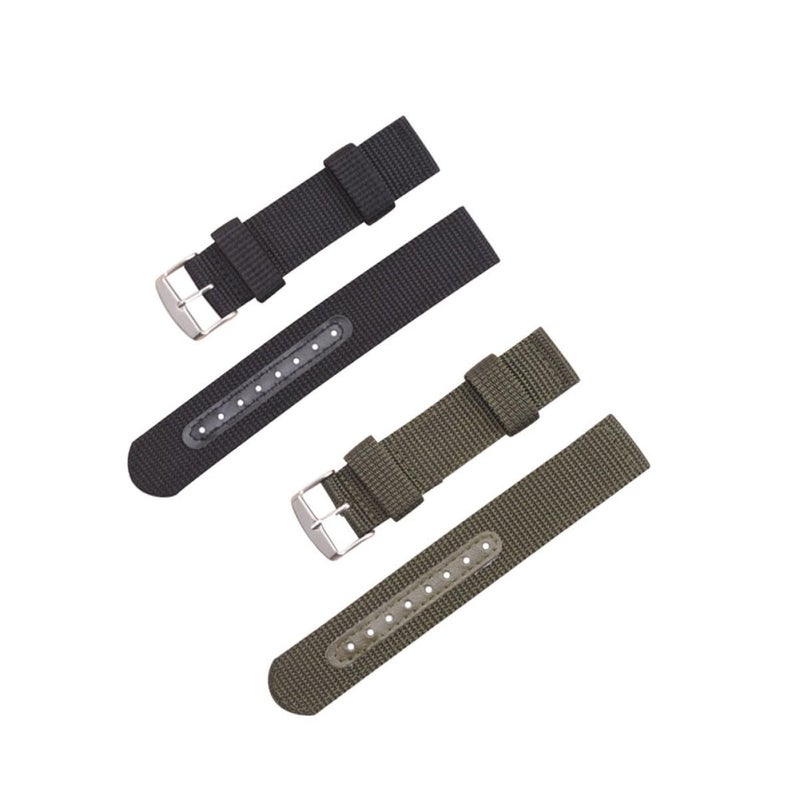 Breathable Lightweight Nylon Sports Watch Strap Comfortable Black Medium Size - Image 2