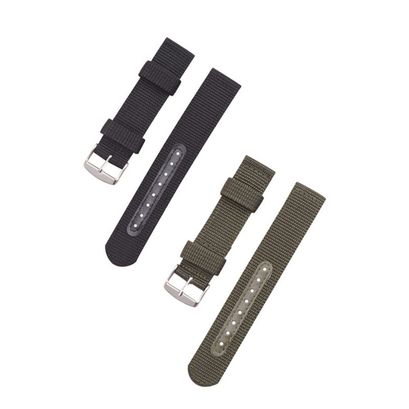 Breathable Lightweight Nylon Sports Watch Strap Comfortable Black Medium Size - Image 5