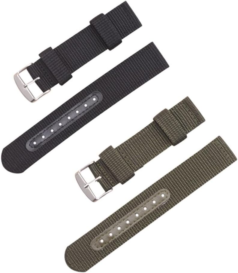 Breathable Lightweight Nylon Sports Watch Strap Comfortable Black Medium Size - Image 1