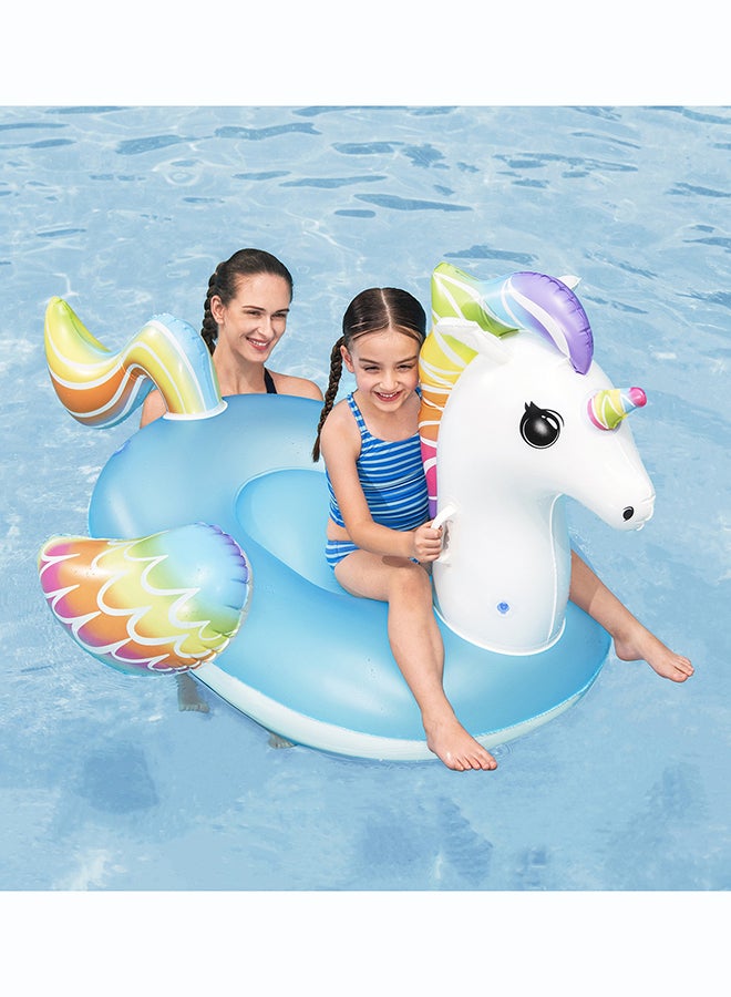 Bestway, 61" x 47"/ Fantasy Unicorn Ride-On Inflatable Outdoor Water Play Toy for Kids and Families, Durable Premium Quality Material, Easy Inflate and Deflate Design, Pool Beach Garden Summer Fun Activity, 1.55mx1.19m - Image 1