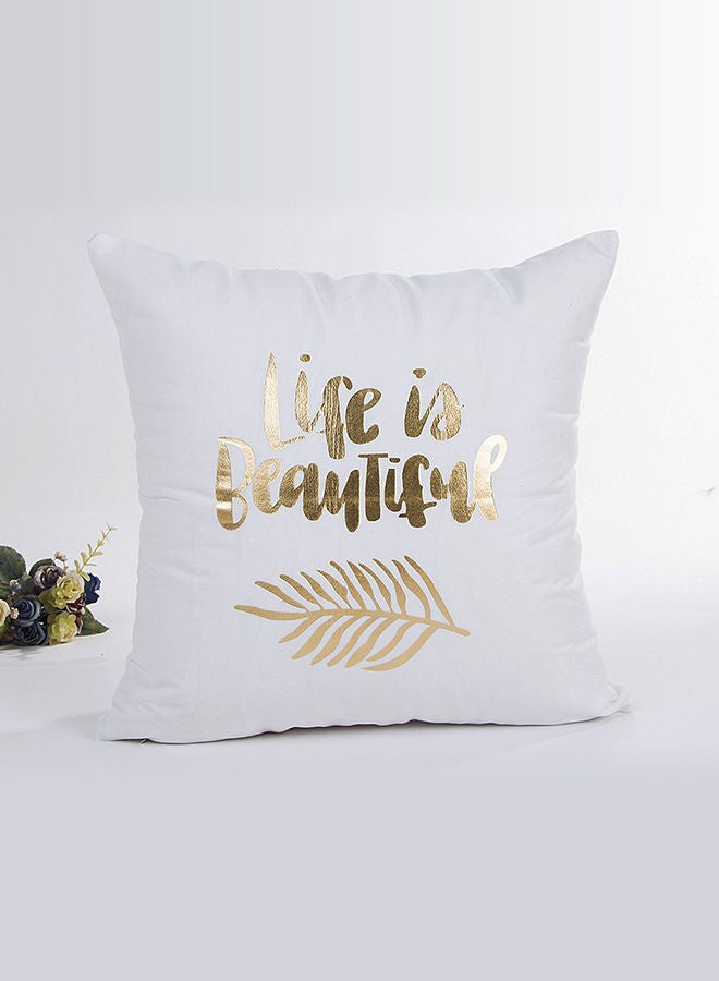 NIBEMINENT Gold Stamping Decorative Cushion Cover Multicolour 45x45centimeter