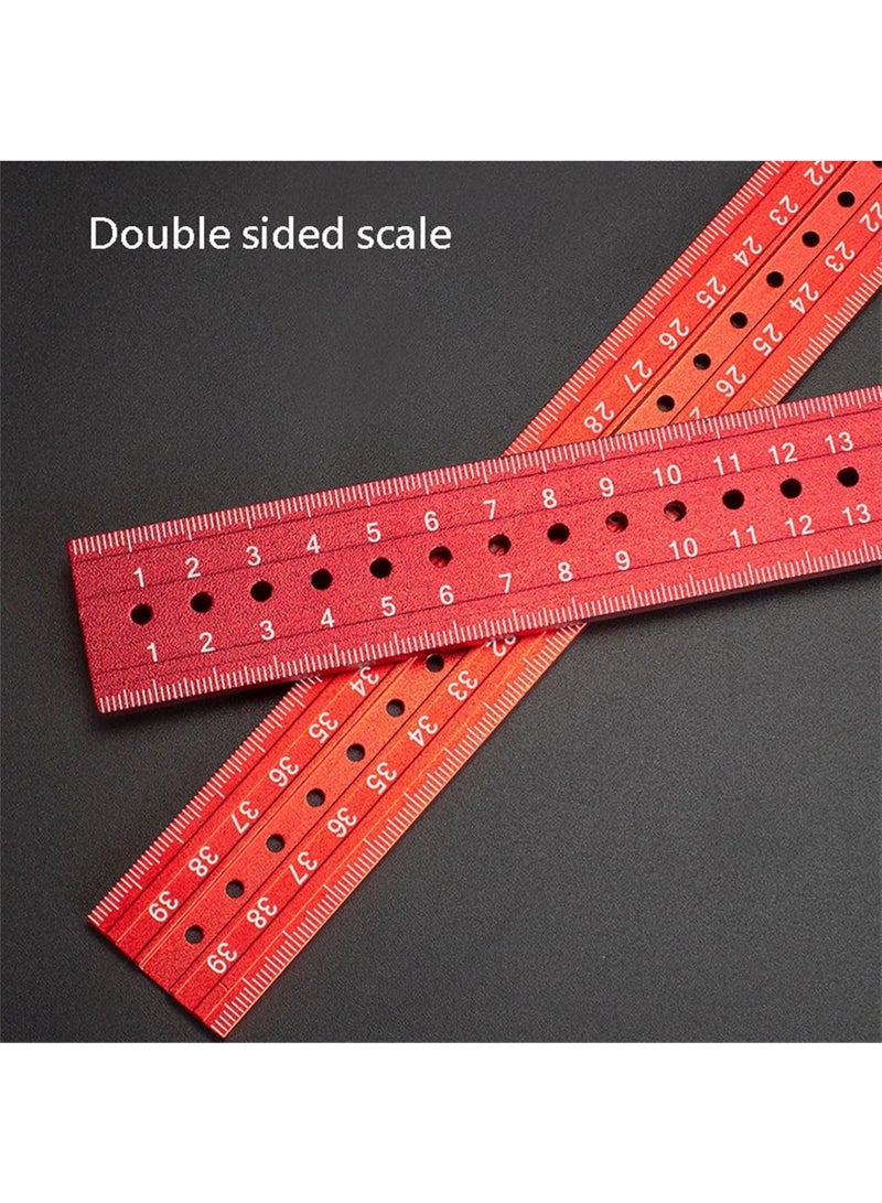 Zikra Combination Square Set, Square Ruler, Multifunctional Framing Square 30CM, Accurate 90/45 Degree Angles Square tool, Metal Measuring Instrument for DIY Enthusiasts and Professional Carpenters - Image 4