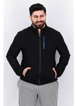 Jack Jones Men High Neck Plain Long Sleeves Jacket , Black  - Image 1
