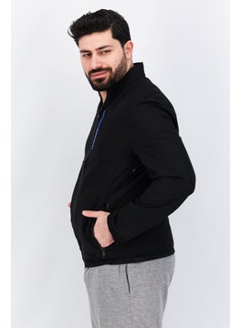 Jack Jones Men High Neck Plain Long Sleeves Jacket , Black  - Image 2