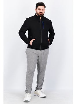 Jack Jones Men High Neck Plain Long Sleeves Jacket , Black  - Image 3